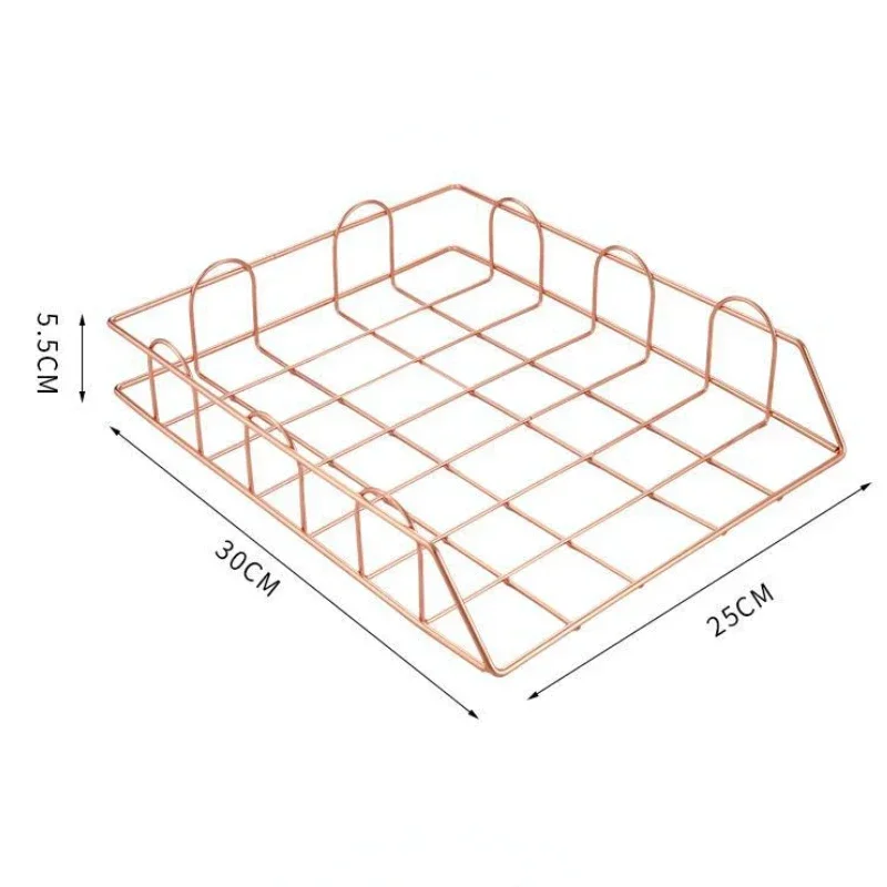 Multi-functional Iron Desk Organizer Storage Basket for Home Office Storage