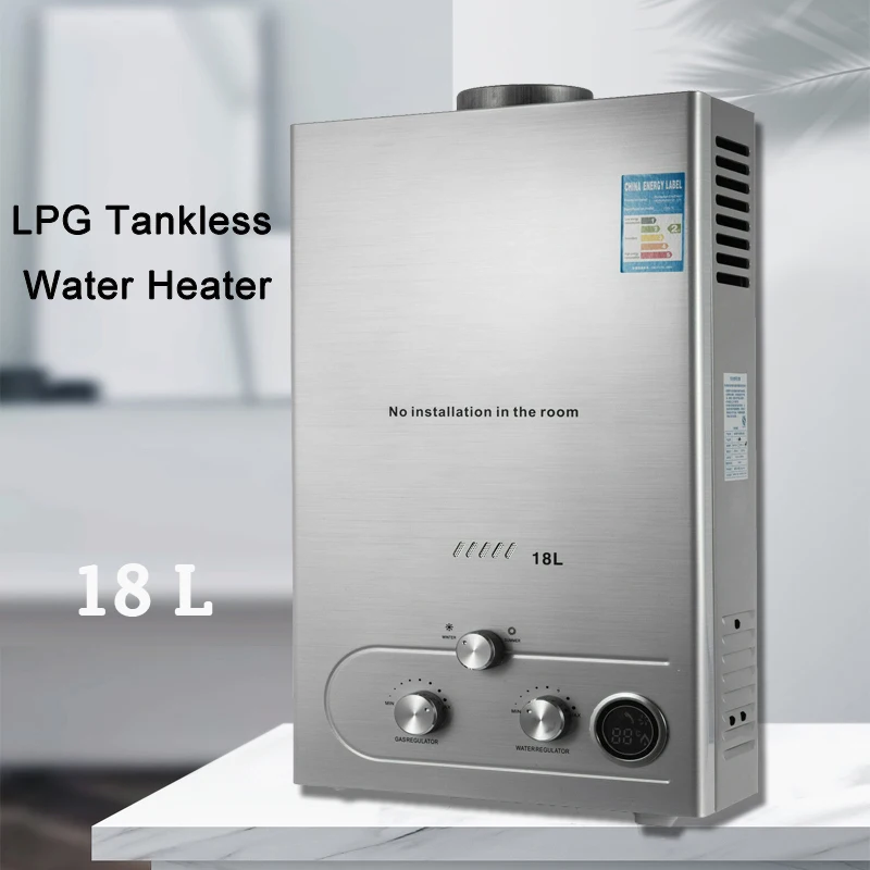 LPG Hot Water Heater Propane Gas Tankless Water Heater Shower 18L Heater  Instant Water Heater On-Demand Stainless Water Boiler - AliExpress