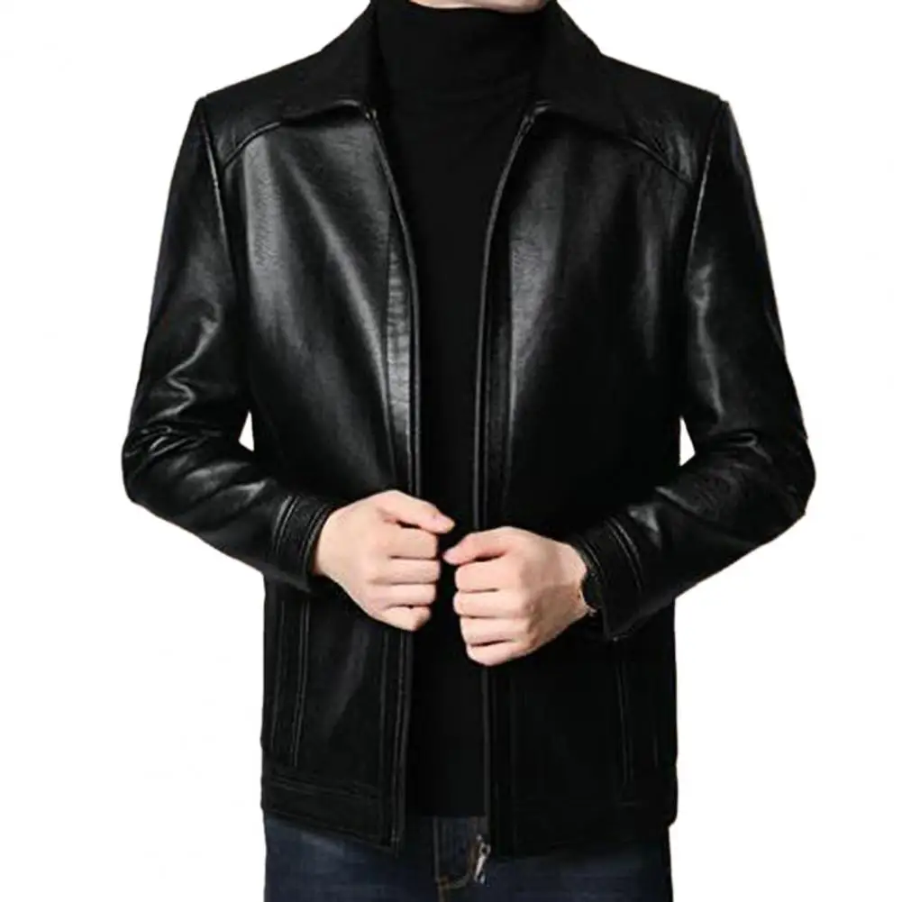 Men Leather Suit Jacket Men Slim Fit blazer Coat Fashion Leather jacket Streetwear Casual Blazer Jackets Male Outerwear mens men leather jacket