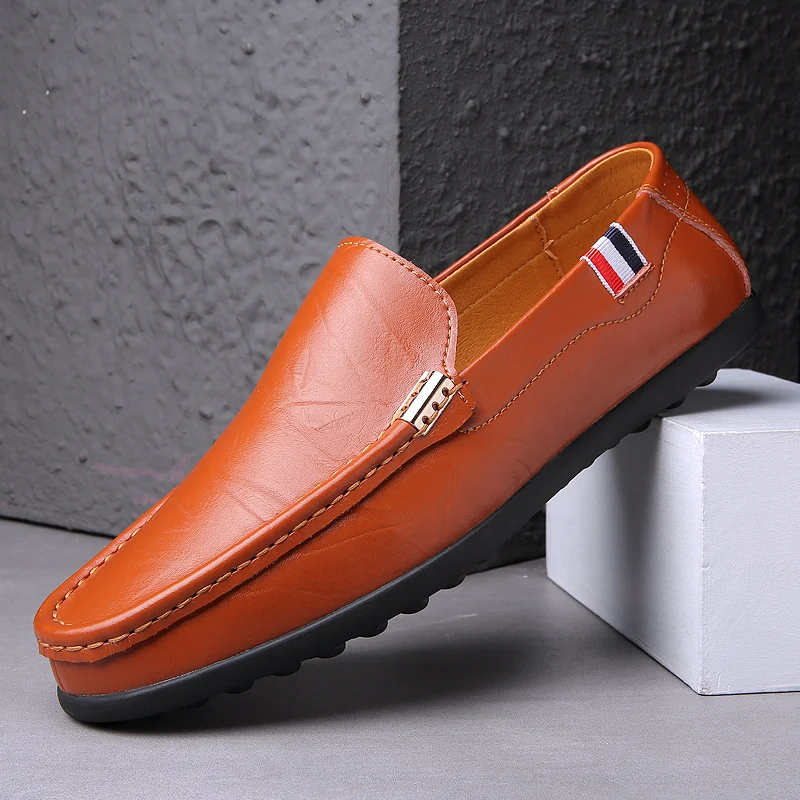 2023 New Spring and Autumn Men's Casual Shoes Fashion Business Casual Shoes Anti Slip Driving One Step Outdoor Walking Shoes