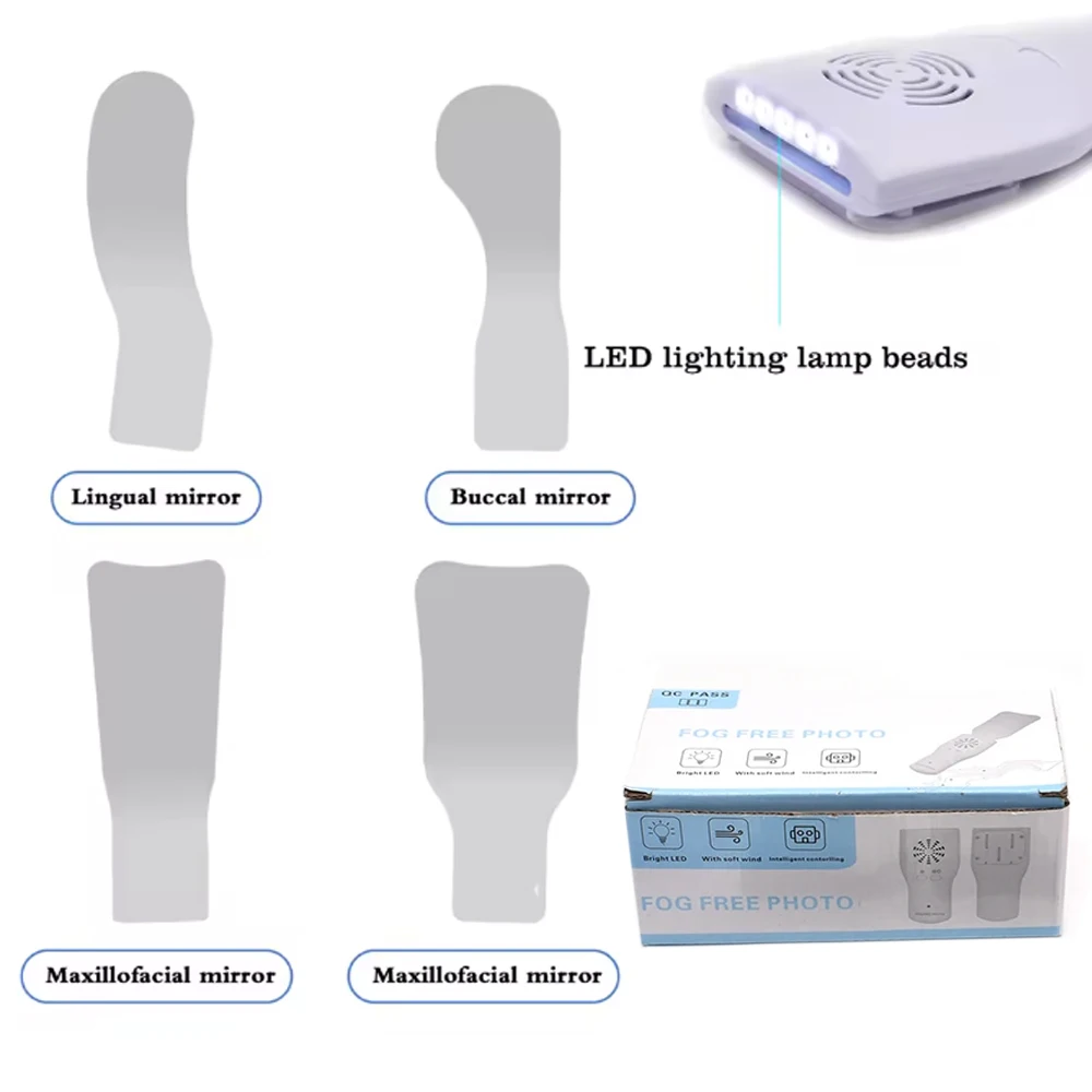 Kieferorthopädischer Anti-Beschlag-Intraoralspiegel mit Defog-Beschichtung und Multi-Winkel-Reflektor für Oral-Fotografie und Zahnuntersuchungen