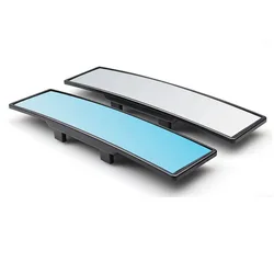 Panoramic Anti - Glare Wide - Angle Rear - View Mirror for Enhanced Car Interiors (WHITE)