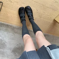Designer Split Toe Flats Shoes Buckle Strap Women Comfort Bottom Ballerina Shoes Soft Leather Solid Outdoor Footwear - Image 2