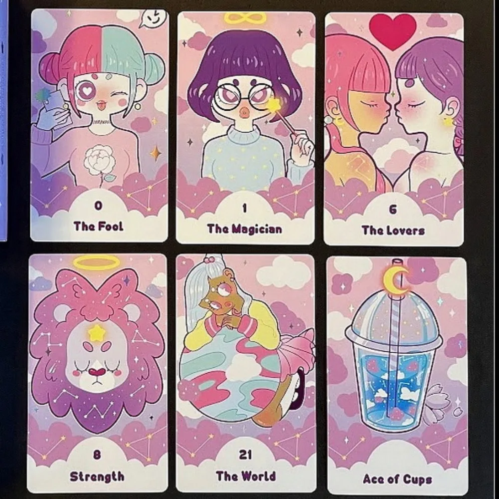 

10.3*6cm The Pastel Journey Tarot Deck 78 Pcs Cards Filled with Bright Pastels