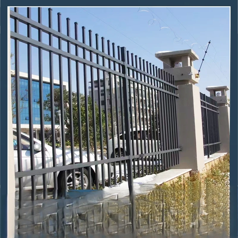 Thickened zinc steel art guardrail fence Outdoor wall railings Garden guardrail Self-built house factory school fence
