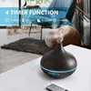 550ml Wood Color USB Aroma Diffuser, Essential Oil Diffuser with 7 Color LED Lights & Remote Control, USB Powered Air Humidifier 1