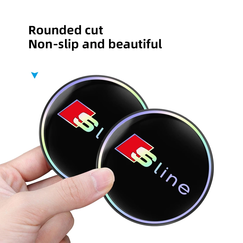 Car Interior Cup Coaster Non-slip Shockproof Water Cup Mats For Audi Sline A1 A3 A4 A5 A6 A7 A8 B8 B9 B6 C6 Q2 Q3 Q5 Q7 Q8 S3 S4