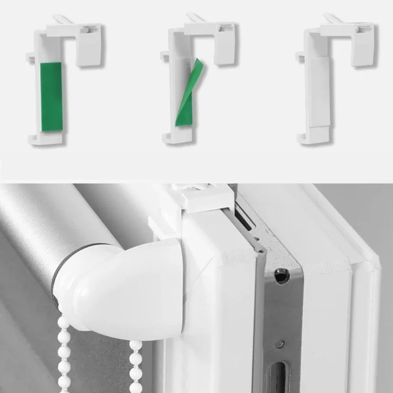 20/60Pcs Roller Blind Adjustable Brackets Replacement Accessories Roller Curtain Holder Repair Parts Window Shade Clamp