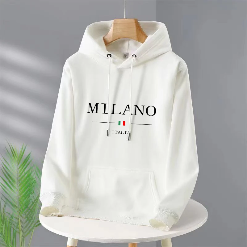 

Luxury Brand Milan Fashion Hoodies Long Sleeve Pullover Hooded Sweatshirts Unisex Print Hoodies Casual Streetwear Men's clothing