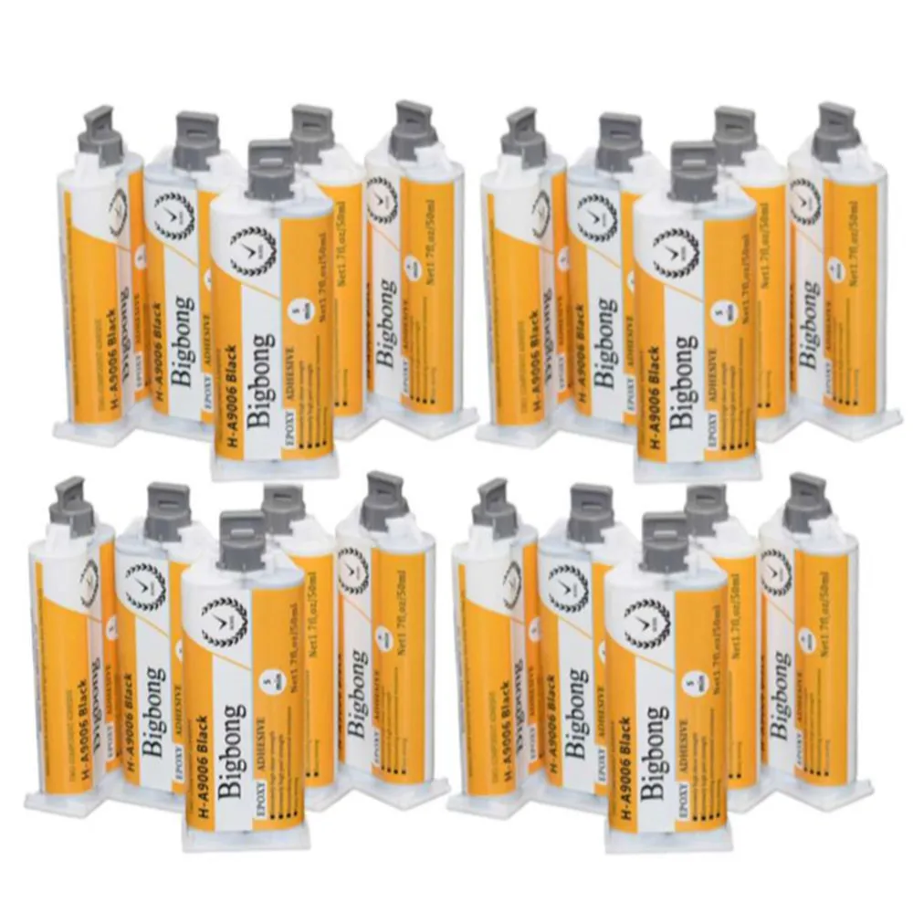 

20pcs Black 50ml 1:1 Epoxy Adhesive Glue Resin Bonding Cracks Filler Ceramic Stone Stainless Steel Glass Metal Plastics Wood