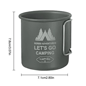 300ML Camping Mug Aluminium Alloy Folding Cup Nature Hike Mug Ultra-Light Camping Travel Water Cup Outdoor Camping Cookware 6