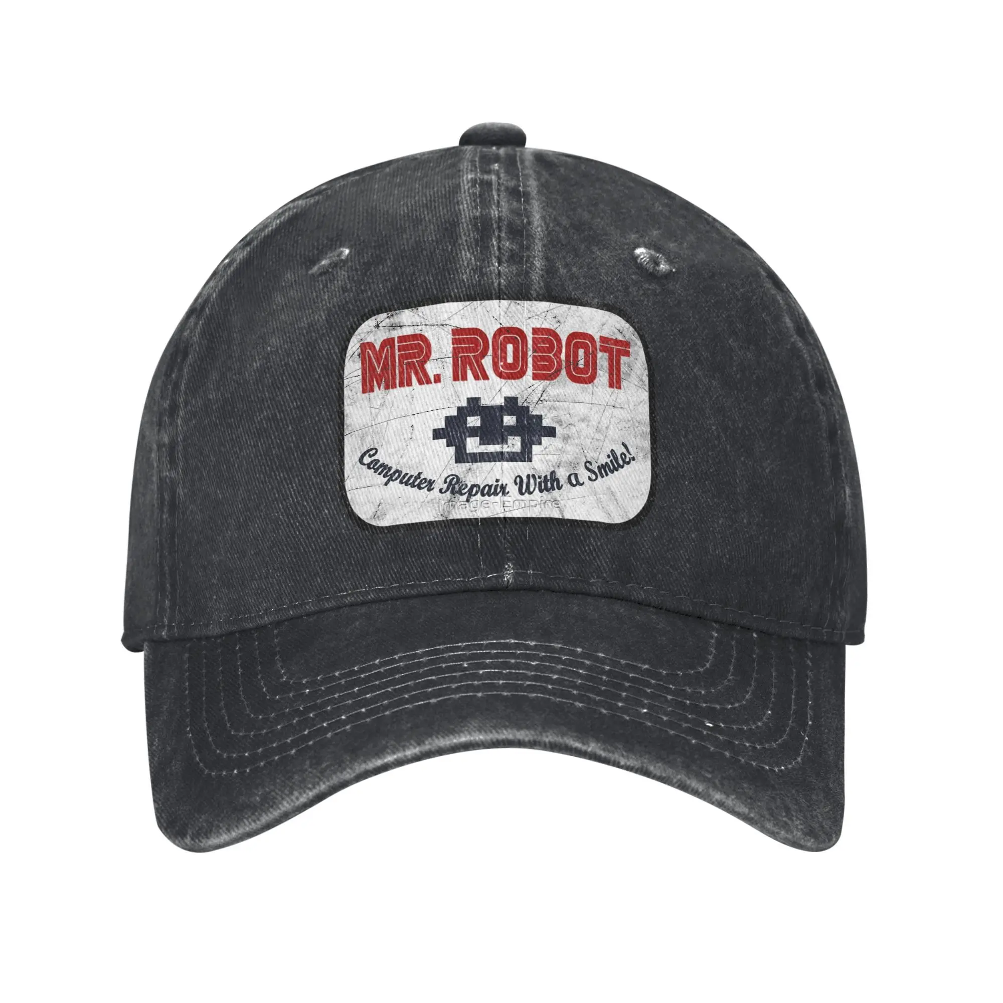 Herr. Roboter Computer Reparatur Lächeln Baseball Cap Vintage Distressed Denim Washed Classic TV Series Kopfbedeckung Outdoor Verstellbare Mütze