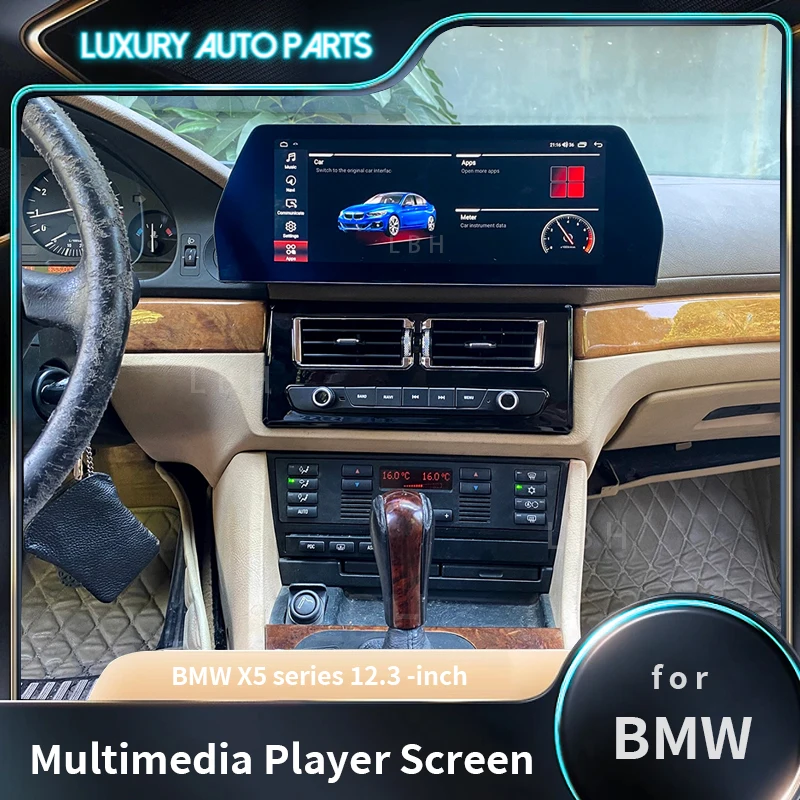 

Подходит для BMW X5 серии 12,3 дюйма E39 GPS-навигатор плеер мультимедийный экран проигрывателя умный сенсорный экран