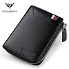 WILLIAMPOLO Men Wallets Genuine Leather Wallet Men Luxury Brand Purses Wallets For Men Zipper Coin Purse Wallets With Gift Box 1