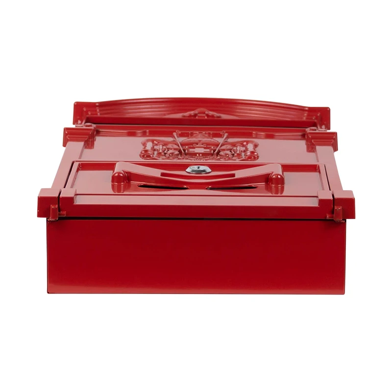 Wall Mounted Mailbox Locking Mailbox Wall Mount Locking Mailbox Vintage Lockable Metal Mailboxe Large Capacity Postbox Security Mail Letter Post Box Outdoor Mail Box