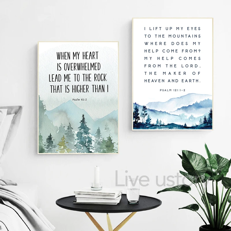 Psalm 91 Bible Verse Canvas Wall Art