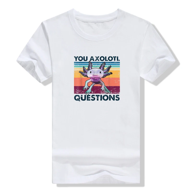 

Retro 90s Apparel Funny You Axolotl Questions T-Shirt Vintage Tee Shirts for Women Men