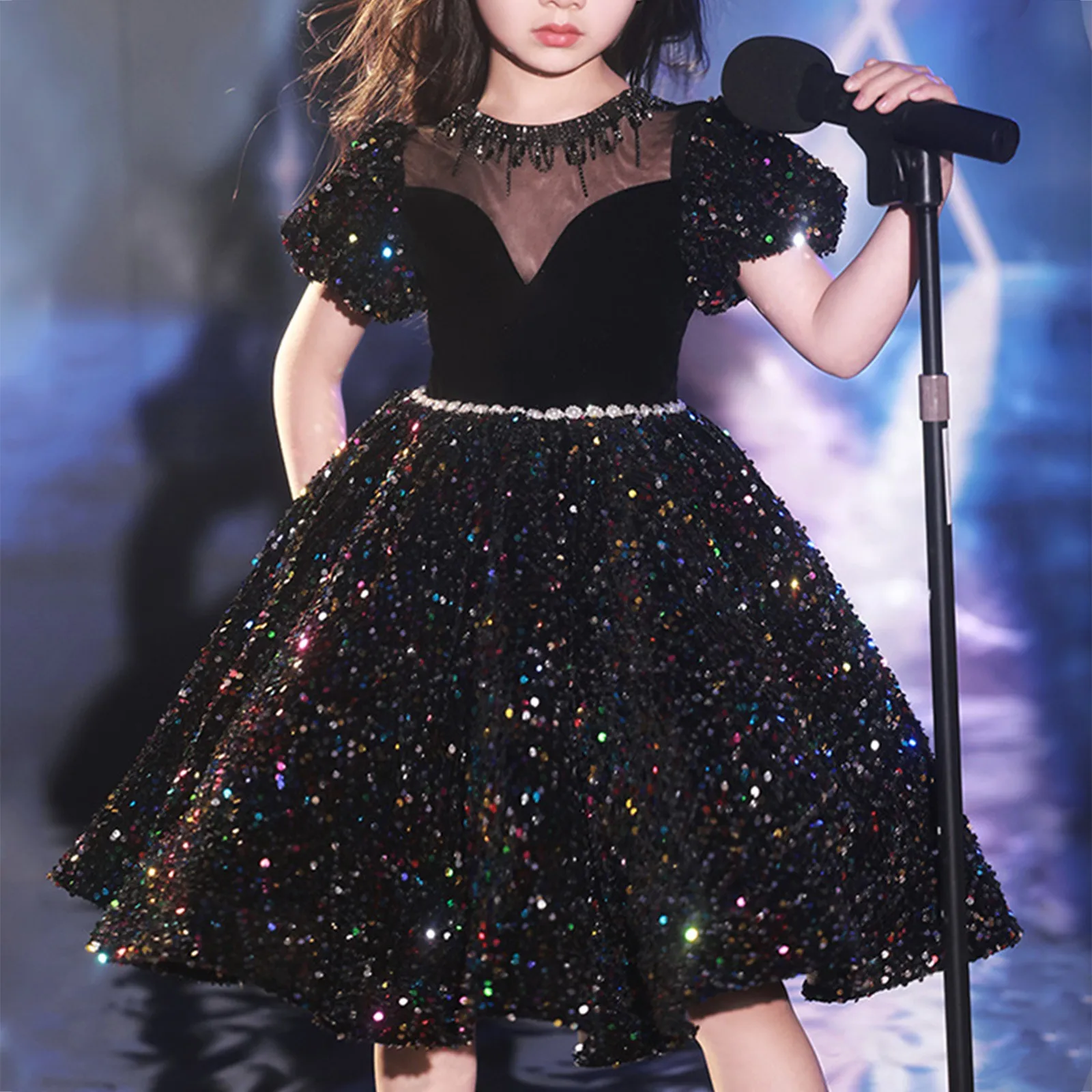 Birthday Party Dress Evening Girl Dresses Exquisite Luxury Flower Girl Dress Graduation Ball Performance Children Dresses