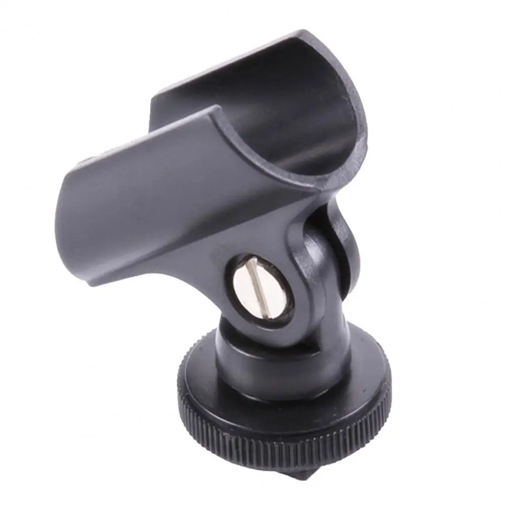ABS Microphone Holder Portable Easy Installation Practical Desk Rotatable Handheld Microphone Riser with Hot Shoe