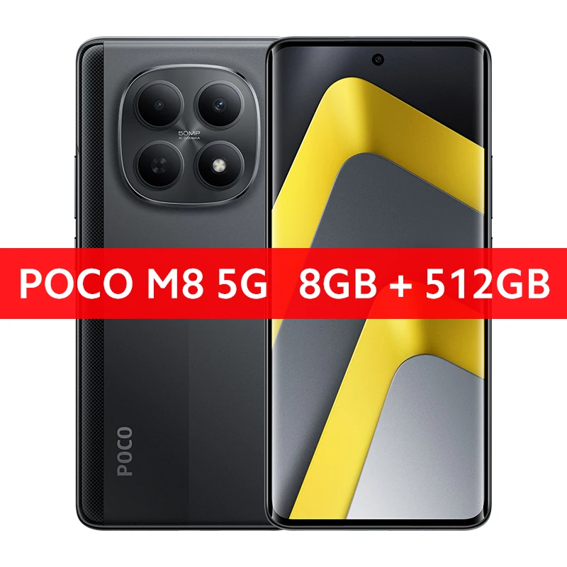 lobal Version POCO M8 5G Smartphone 256GB 512GB Snapdragon® 6 Gen