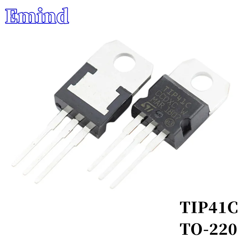 20/50/200/500/1000Pcs TIP41C DIP Transistor 100V/6A TO 220 NPN
