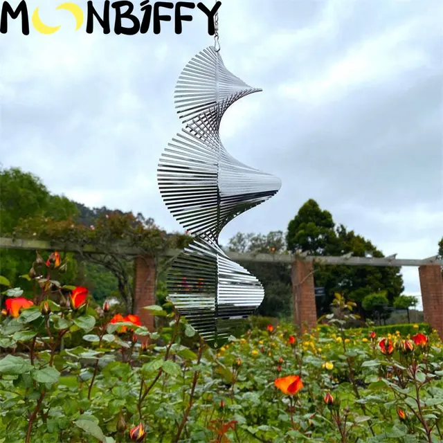 Északi Geometriai 3D -S Flip Szélhámok Kerti Park Tengerparti Ablak Nagy Fa Lógó Forgó Szélskessző Kültéri Függő Dekoráció