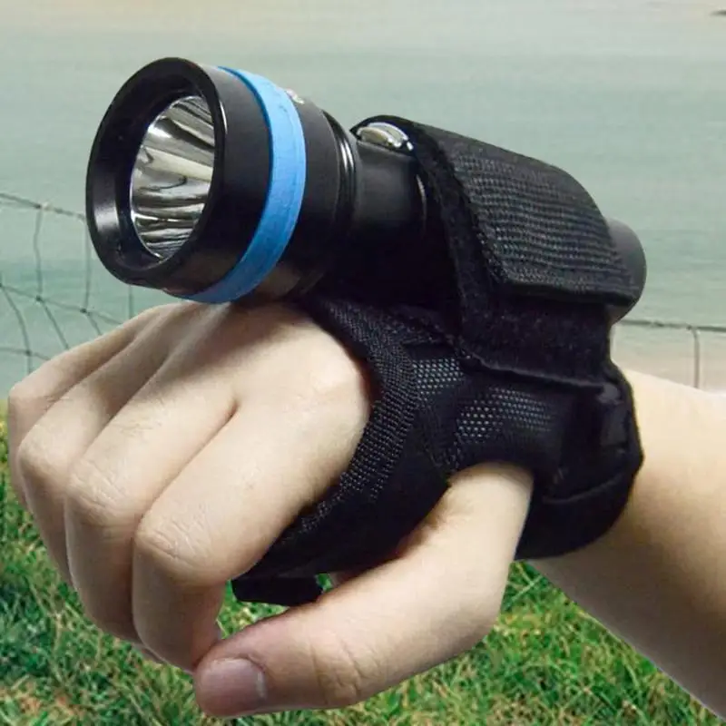 Flashlight Wristband Adjustable Flashlight Holder Wrist Strap Gloves Electric Torch Holder Hand Arm For Outdoor