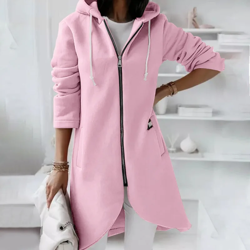 Oversized Zip-Up Streetwear Hoodie Women