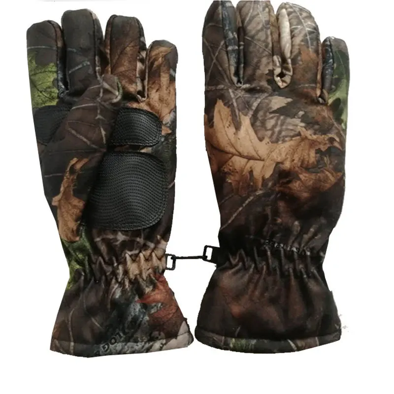 

Winter Hunting Gloves Fleece Full Finger Thickened Gloves for Ski Fishing Camping Bionic Camouflage Gloves