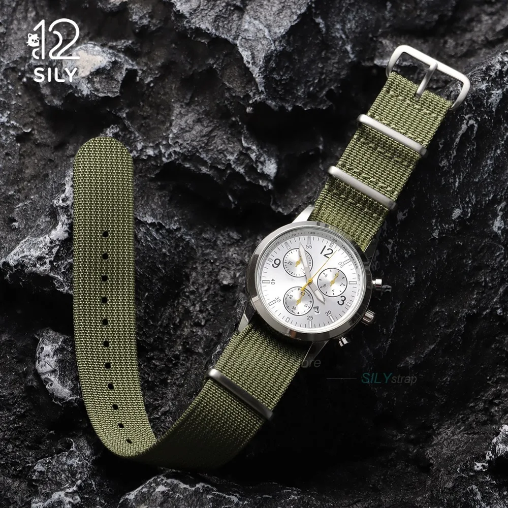 Military Nylon Watch Band - Universal Ribbed Weave Strap
