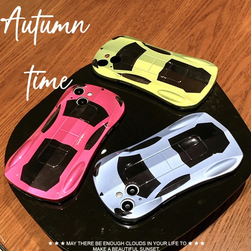 Luxurious Sports Car Design Silicone Phone Case - Elegant Soft Back Chic Cover