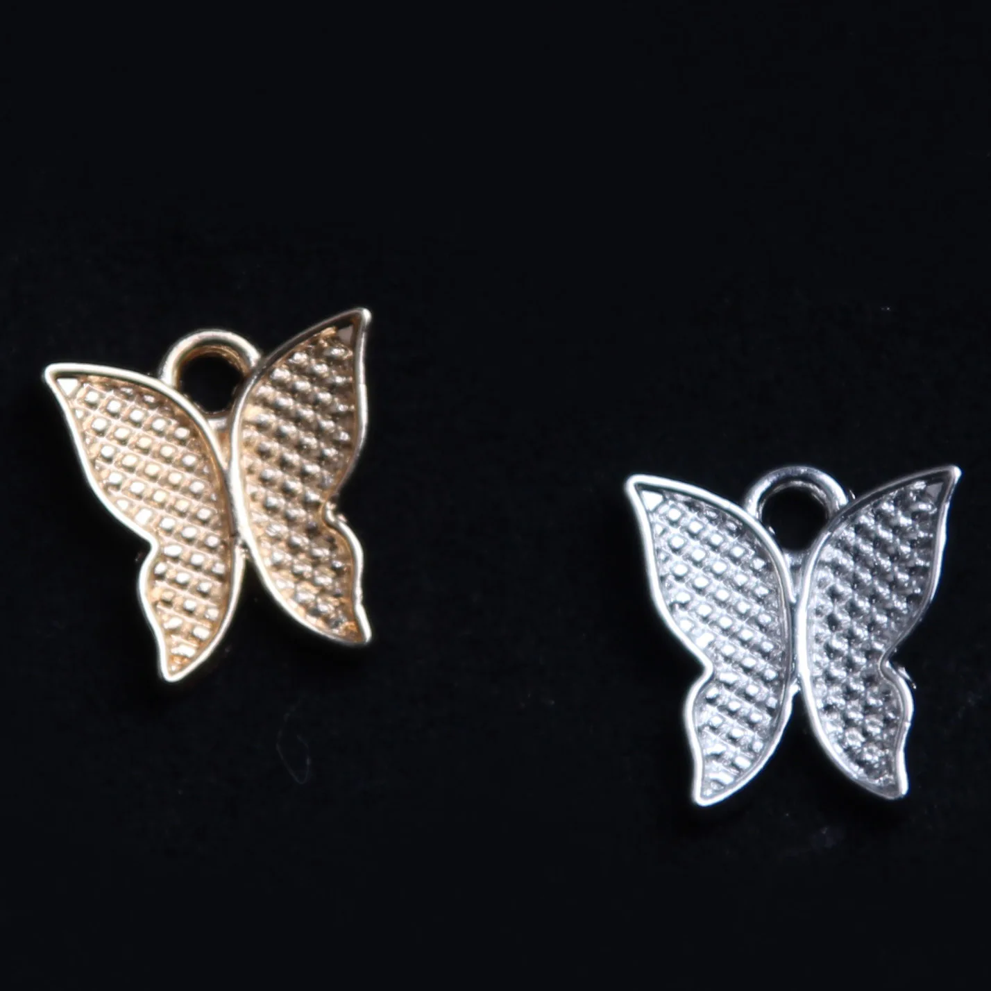 

WZNB 50Pcs 13x12mm Butterfly Charms Moth Alloy Pendant for Jewelry Making Handmade Earring Bracelet Necklace Diy Accessories