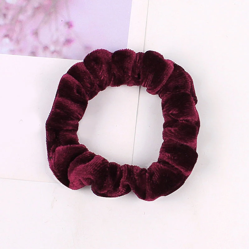 33 Colors Velvet Scrunchie Women Girls Elastic Hair Rubber Bands Accessories Gum For Women Tie Hair Ring Rope Ponytail Holder head scarves for women Hair Accessories