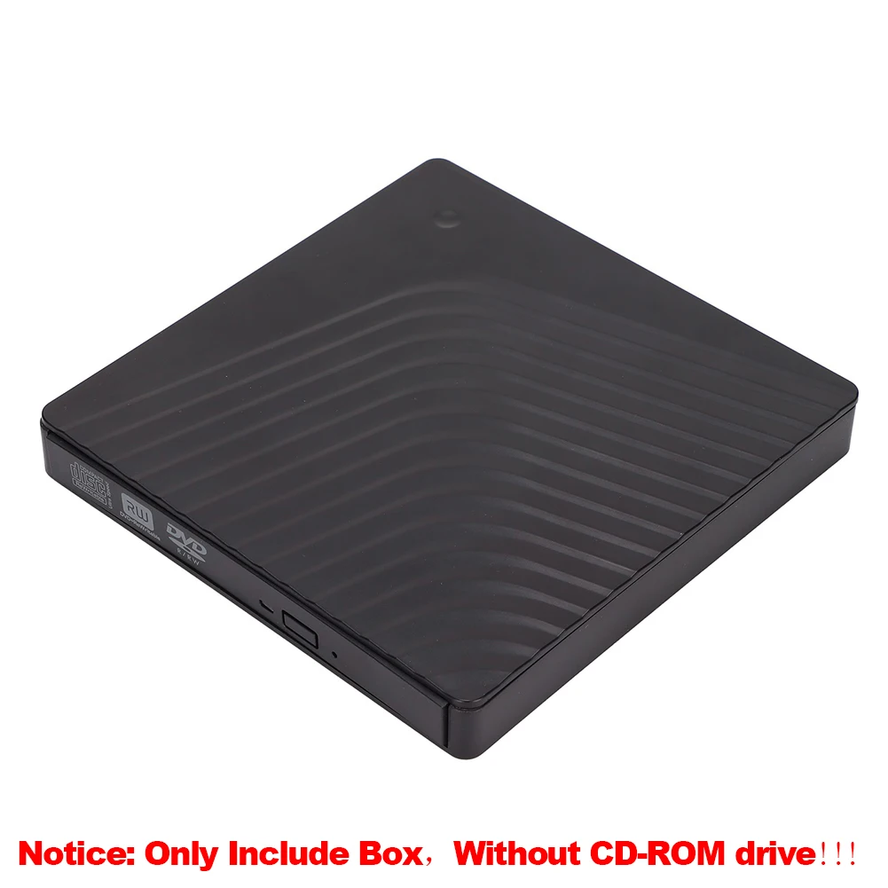 CD 드라이브 박스, USB 3.0 C 타입 CD DVD 버너 어댑터, 광학 드라이브 외부 인클로저, 노트북 노트북 버너용, 9.5mm, 12.7mm