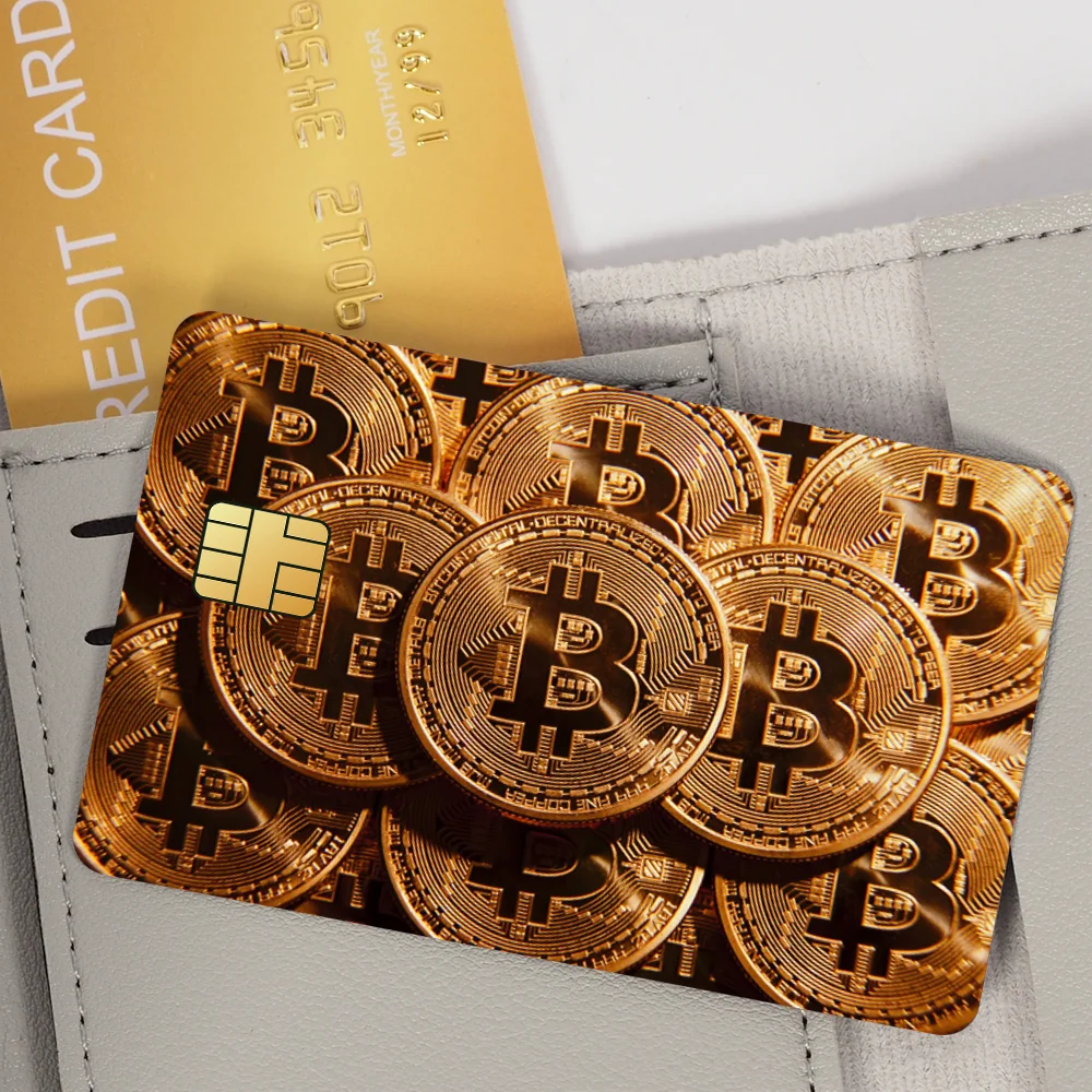 Crypto Currency B-Bitcoin BTC XBT Bank Credit Cards Bus Pass Stickers Cool  Decoration Waterproof 4PCS Card - AliExpress