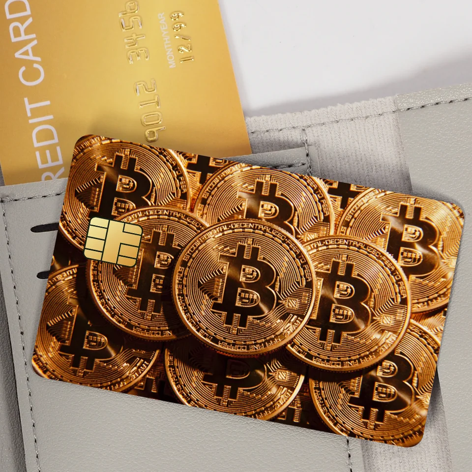 Crypto Currency B-Bitcoin BTC XBT Bank Credit Cards Bus Pass Stickers Cool  Decoration Waterproof 4PCS Card - AliExpress