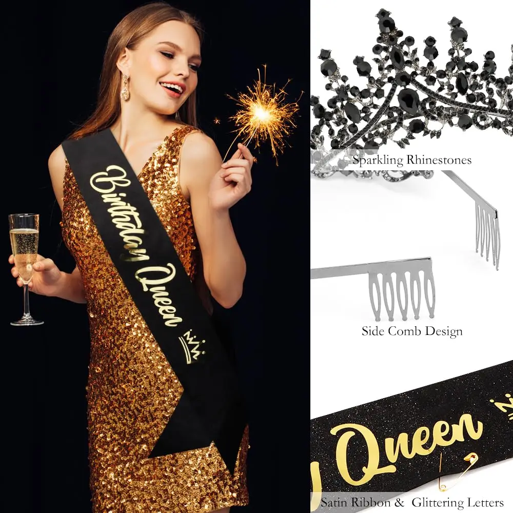 Hair Accessory Birthday Queen Sash Tiara