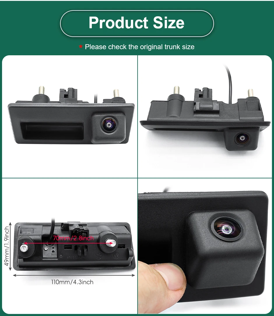 Rear Camera Rear View Camera 170&deg; 1080P HD AHD Vehicle Rear View Reverse Backup Camera For Audi VW Passat Tiguan Golf Jetta Polo Sharan Caddy Car
