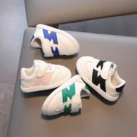 Children's Walking Shoes Spring and Fall Four Seasons Models of Men and Women Baby Non-slip Breathable Casual White Shoes 2