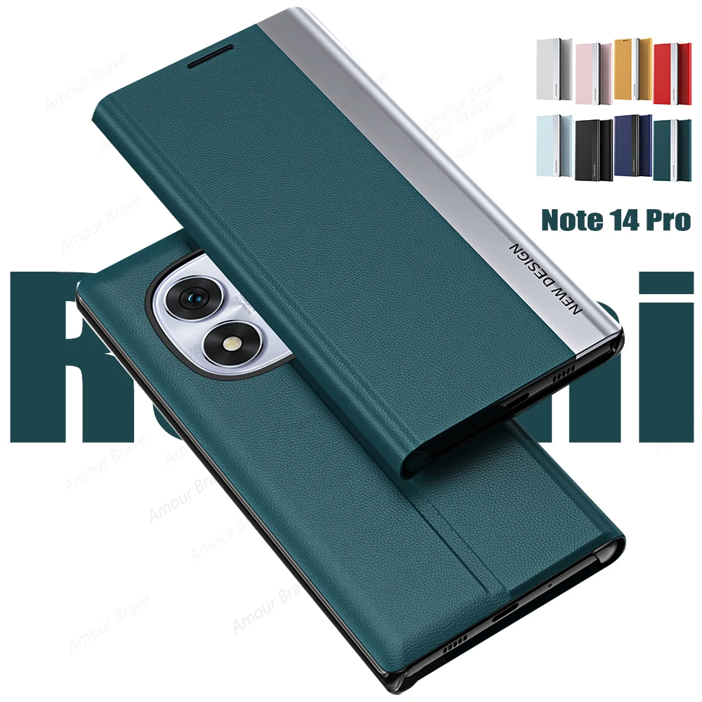 Stylish Shockproof Leather Flip Phone Case with Plating Finish