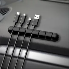 

Adhesive Silicone Cable Winder USB Cable Protection Wire Organizer Headphone Desktop Wire Data Line Holder Clip Desk Accessories