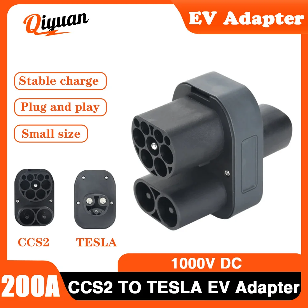 Electric-Vehicle-Car-Charging-Connector-Converter-CCS-2-to-Tesla-EV ...