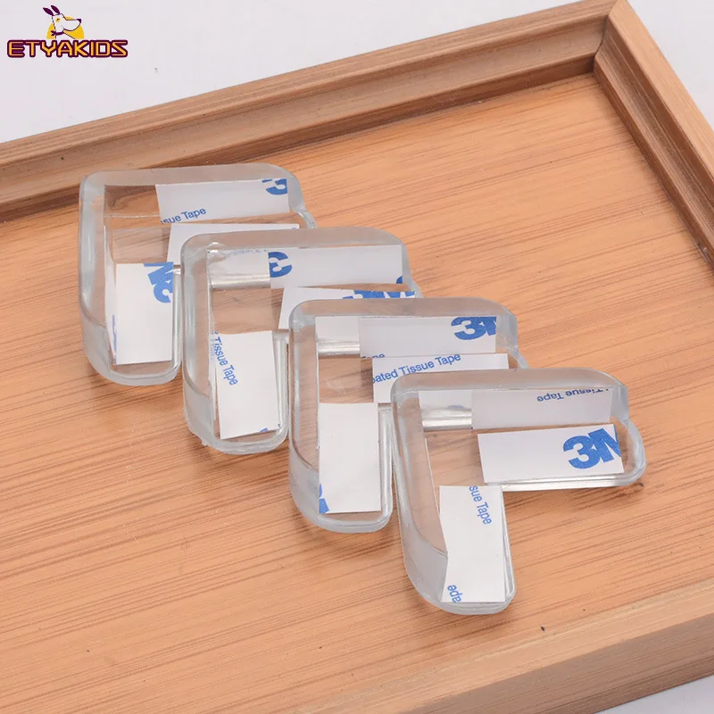 4pcs Transparent Table Edge Conner Protector for Baby Safety Furniture Chair Corner Guards Anti Collision Cover for Children