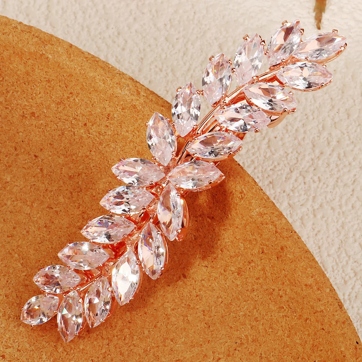 1PC Mode Zirkon Blatt Haarspange Für Frauen und Mädchen Täglichen Haar Clips Schmuck Haar Zubehör Kopfschmuck Urlaub Geschenke – Detail 14