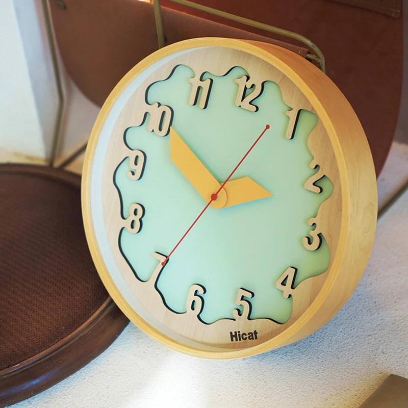 

Modern Unique Wall Clocks Wood Quartz Battery Art Clock Wall Aesthetic Round Cute Funny Minimalistic Reloj De Pared Home Design