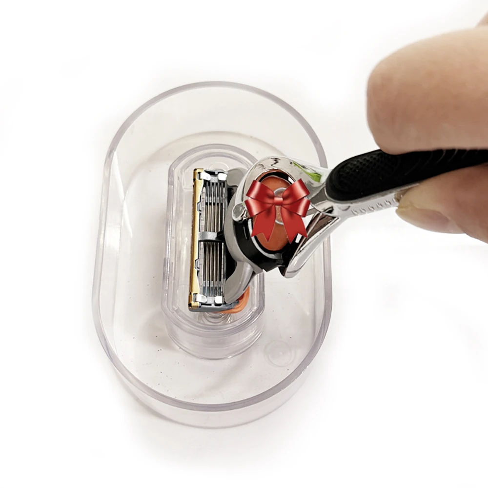 Shavcooo Manual Razor Washer Portable Shaver Cleaner Pressing Tool_voghion.com