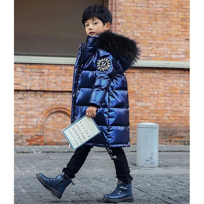 5-14 Years Teenager Winter Jackets For Boys Girls Coat Thicken Warm Kids Parkas Fashion Hooded Waterproof Outwear Child Clothing