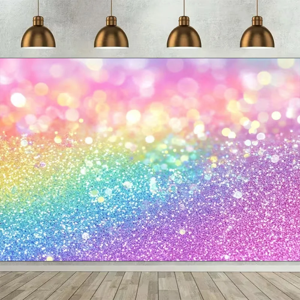 Glitzer-Geburtstagsparty-Dekoration, Schwarz, Gold, Silber, Hintergrund, goldener glänzender Punkt, Stern, Polka-Licht, Bokeh-Hintergrund, Babyparty-Geschenk – Detail 4