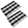 2X Cotton Buffalo Plaid Rugs,Buffalo Check Rug,23.6Inch X35.4Inch,Checkered Outdoor Rug (Black And White Porch Rugs) 1