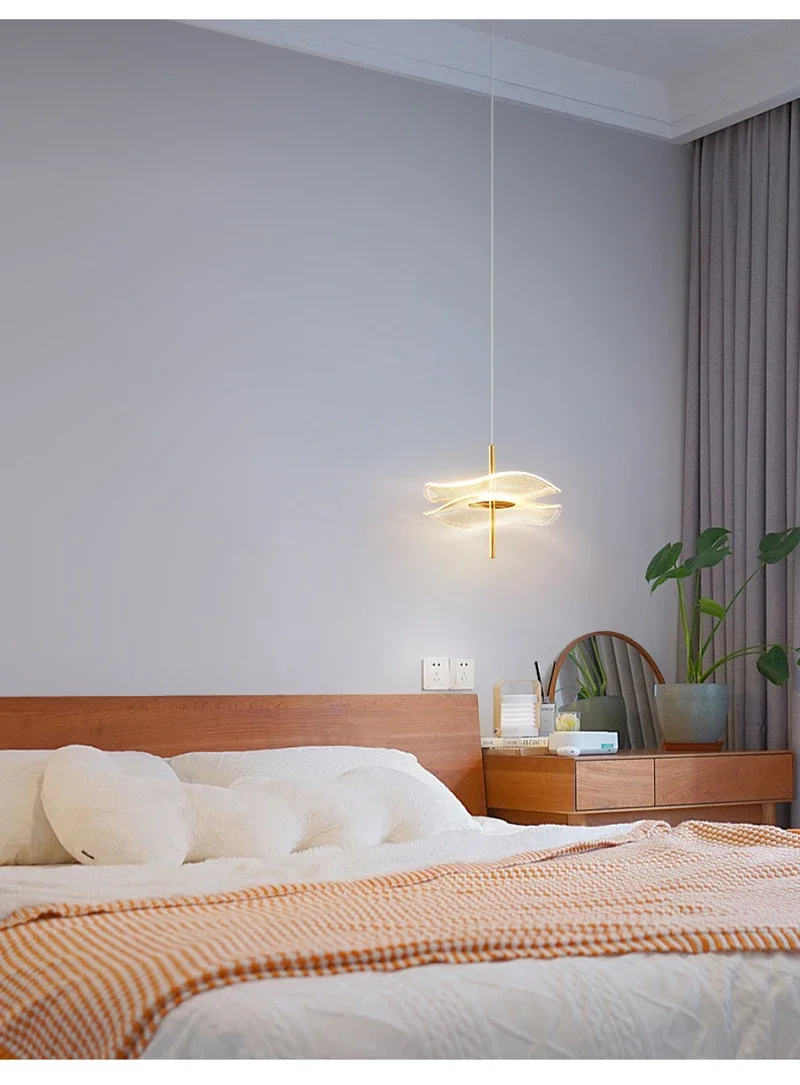 Lámpara colgante LED nórdica, accesorio de iluminación interior, para mesas de comedor, sala de estar, escaleras, decora